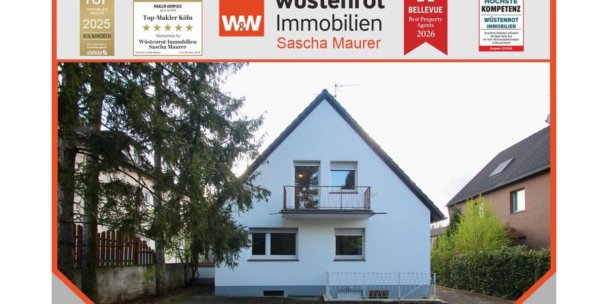 Mit 3D-Rundgang: Ein- bis Zweifamilienhaus in Köln mit weiterem Grundstück - Einfamilienhaus Köln Porz | Angebot:26952538